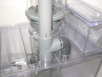 濾過槽　2槽式濾過槽　W400×D350×H300にプロテインスキマーHS-850をセット　型式N4-3530s8